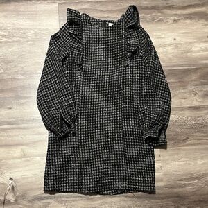 Aura Black and White Checkered Dress